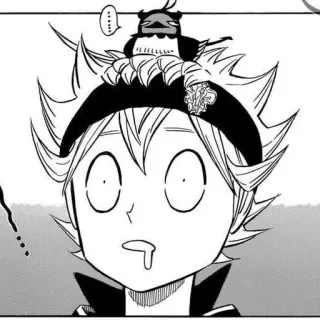 🌟 Asta Black Clover Аниме, Манга, Аста, Чёрный клевер, Чиби, Милый, Смешной telegram sticker
