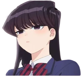 😿 Komi Shouko Komi Can't Communicate Anime, Komi Can't Communicate, Komi Shouko, Uniforme escolar, Linda, Chica, Manga telegram sticker
