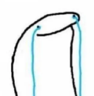 ❕ llorando, meme, triste, emocional, simple, dibujo whatsapp sticker