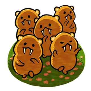 🐹 動物, げっ歯類, 漫画, かわいい telegram sticker