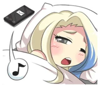 😴 อนิเมะ, สติกเกอร์, การ์ตูน, นอนหลับ, คาวาอิ telegram sticker