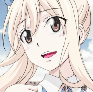 🎏 Anime, Chica, Lindo, Manga, Llorando, Feliz, Rubia whatsapp sticker