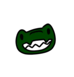 🦎 мультфильм, анимация, лицо, зубы, смешной, темный telegram sticker