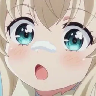 😮 anime, cute, girl, cartoon, kawaii whatsapp sticker