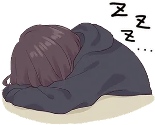 💤 zzz schlafen, Anime, müde, zzz, süß, Chibi whatsapp sticker
