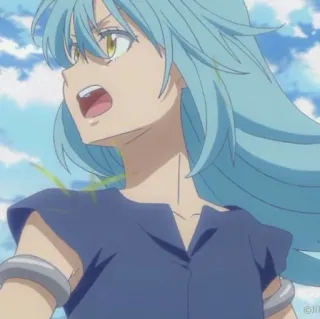 🌟 Rimuru Tempest That Time I Got Reincarnated as a Slime アニメ, マンガ, 異世界, リムル, テンペスト, スライム, ファンタジー whatsapp sticker
