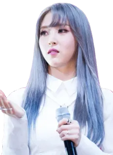 🖐 K-pop, penyanyi, wanita, mikrofon, penampil, idola telegram sticker