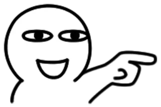 👉 Emoji, Menunjuk, Kartun, Ekspresi, Senang, Gerakan telegram sticker