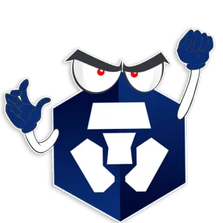 😡 criptomoeda, crypto.com, zangado, desenho animado, adesivo telegram sticker