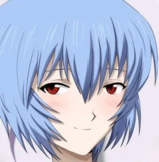 🌟 Rei Ayanami Evangelion Anime, Manga, Evangelion, Rei Ayanami, Charakter, blaue Haare telegram sticker