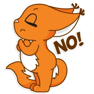 😠 NO! squirrel, no, cartoon, animal, protest, disagreement telegram sticker