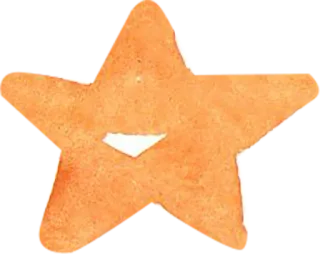 🤩 Stern, Orange, Form, Aquarell whatsapp sticker