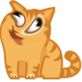 🔄 gatto, animale, arancione, cartone animato, animale domestico whatsapp sticker