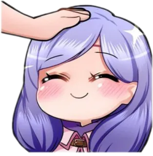 😊 Anime, Desenho animado, Tapinha na cabeça, Fofo, Chibi whatsapp sticker