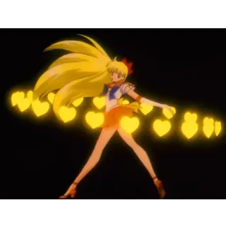 ❤ Sailor Venus Sailor Moon Anime, Dessin animé, Sailor Venus, Sailor Moon, Magical Girl, Coeur, Personnage, Animation whatsapp sticker