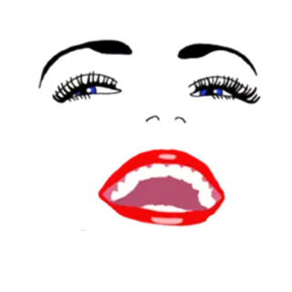 ☹️ cara, ojos, boca, labios, expresión telegram sticker