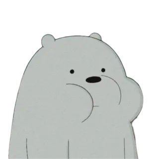 😋 Ice Bear We Bare Bears Glace Ours, We Bare Bears, Dessin animé, Ours, Drôle, Animation, Autocollant telegram sticker