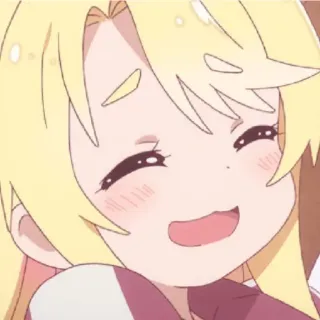 😅 Anime, Lucu, Gadis, Tersenyum, Kartun, Senang, Kawaii telegram sticker