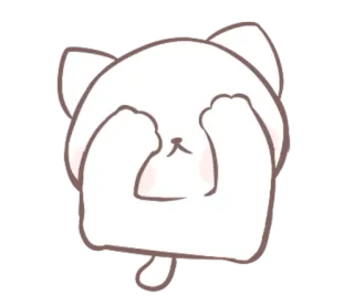 🙈 gato, fofo, kawaii, animal, emoji, adesivo telegram sticker