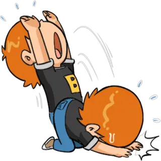 🙌 Cartoon, traurig, weinend, verärgert, Cartoonfigur, erschöpft, frustriert telegram sticker