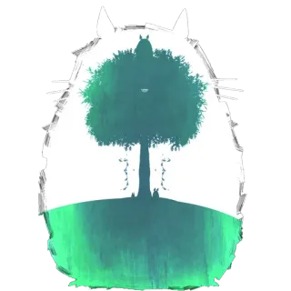 🌳 Totoro My Neighbor Totoro Totoro, Anime, Albero, Natura, Carino, Stravagante telegram sticker