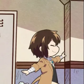🧳 Osamu Dazai Bungo Stray Dogs Anime, Bungo Stray Dogs, Osamu Dazai, Chibi, Personnage telegram sticker