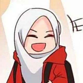 👑 卡通, 角色, 头巾, 微笑, 可爱, 动画 telegram sticker