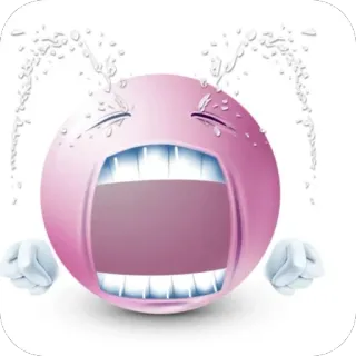 🫥 khóc, emoji, hồng, buồn, khó chịu telegram sticker