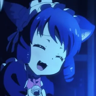 🙂 anime, cat girl, kawaii, cute, maid telegram sticker