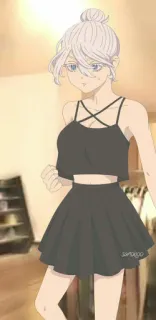 😐 Anime, Garota, Vestido, Fofa, Estilo whatsapp sticker
