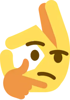 🤔 thinking, emoji, pondering, unsure, decision telegram sticker