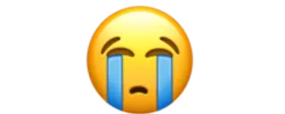 ✨ 表情符号, 哭, 悲伤, 眼泪, 表情, 脸 telegram sticker