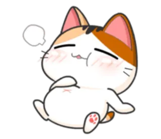😊 고양이, 카와이, 귀여운, 동물, 스티커 telegram sticker