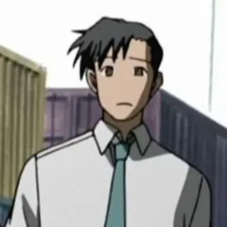 😕 Anime, Manga, Charakter, Mann, Krawatte, Hemd whatsapp sticker