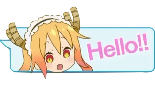 ✋ Hello!! приветствие, привет, аниме, мультфильм telegram sticker
