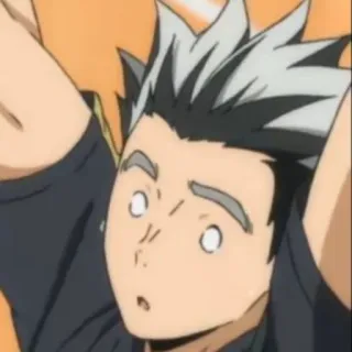 🤡 Bokuto Koutaro Haikyuu!! Anime, Haikyuu, Bokuto, Koutaro, Siatkówka, Zszokowany, Śmieszne telegram sticker