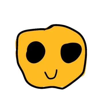🙂 Emoji, Faccia, Giallo, Carino, Semplice, Scarabocchio telegram sticker