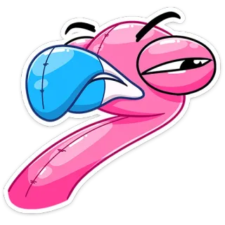 👀 cartoon, pink, character, animation, sticker whatsapp sticker