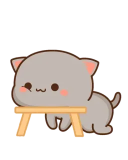 😓 고양이, 귀여운, 카와이, 스티커, 동물, 만화 telegram sticker