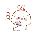🥵 กระต่าย, น่ารัก, คาวาอิ, แฟน, สัตว์, สติกเกอร์ whatsapp sticker