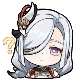 🤔 อนิเมะ, คำถาม, สติกเกอร์, สับสน, ตัวละคร, ดิจิทัลอาร์ต telegram sticker