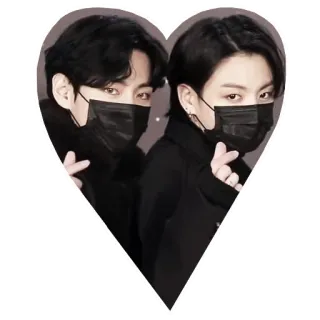 🖤 cuore, K-pop, maschera, amore, amicizia telegram sticker