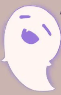 😍 fantasma, desenho animado, fofo, assustador, amigável telegram sticker