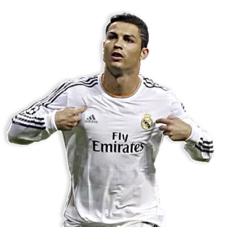 👇 Cristiano Ronaldo football, joueur de football, athlète, Cristiano Ronaldo, Real Madrid whatsapp sticker