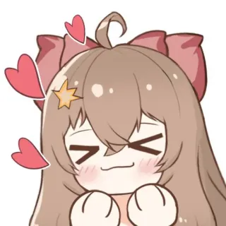 🥰 fofo, anime, kawaii, corações, feliz, desenho animado, ilustração telegram sticker