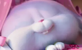 🐰 coniglio, carino, animale, coniglietto, sonno, dormire whatsapp sticker