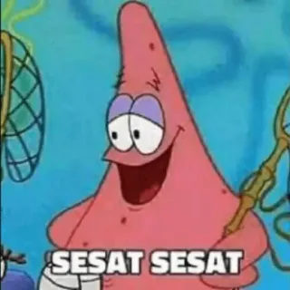 😀 Patrick Star Spongebob Squarepants SESAT SESAT Patrick Star, Spongebob Squarepants, Kartun, Lucu, Meme telegram sticker