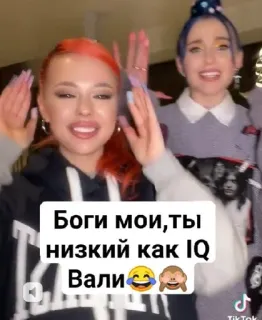 🌟 Боги мои,ты низкий как IQ
Вали 😂🙈 telegram sticker
