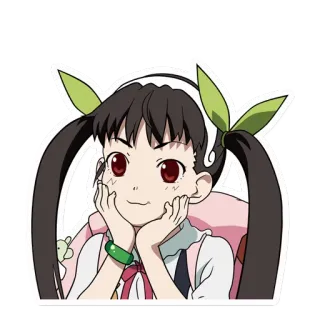 ☺️ Anime, Dziewczyna, Słodkie, Kreskówka, Postać, Uśmiechnięta telegram sticker