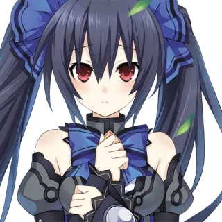 😥 Noire Hyperdimension Neptunia Anime, Lucu, Gadis, Video game, Karakter whatsapp sticker